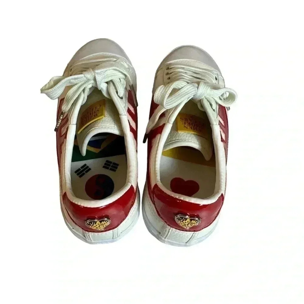 When Smoke Clears Mens White Red Size 7 - Picture 7 of 16